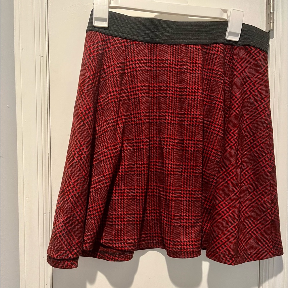 Forever 21 Red Plaid A-Line Skirt 2X